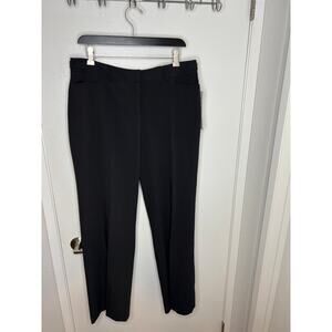 Larry Levine Platinum Women's Missy Average Fit Pants NEW Black ~ Size 12